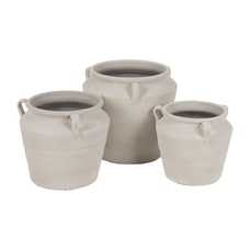 JARRÓN BLANCO CERÁMICA DECORACIÓN 35 X 35 X 34 CM JARRÓN BLANCO CERÁMICA DECORACIÓN 35 X 35 X 34 CM