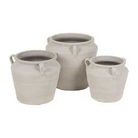 JARRÓN BLANCO CERÁMICA DECORACIÓN 30 X 30 X 28 CM