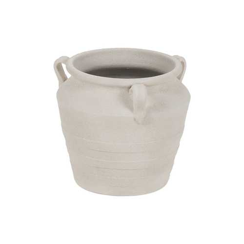 JARRÓN BLANCO CERÁMICA DECORACIÓN 30 X 30 X 28 CM