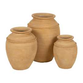 TINAJA VAINILLA CERÁMICA DECORACIÓN 39 X 39 X 56 CM