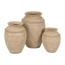 TINAJA BLANCO CERÁMICA DECORACIÓN 27 X 27 X 37 CM