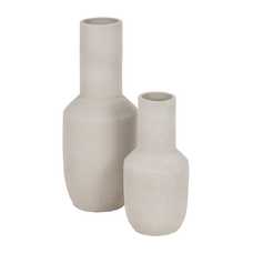 JARRÓN BLANCO CERÁMICA DECORACIÓN 24 X 24 X 60 CM