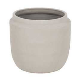 MACETERO BLANCO CERÁMICA DECORACIÓN 39 X 39 X 36 CM