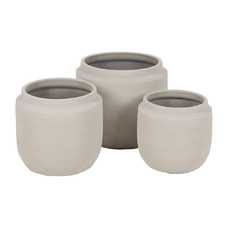 MACETERO BLANCO CERÁMICA DECORACIÓN 30 X 30 X 28 CM MACETERO BLANCO CERÁMICA DECORACIÓN 30 X 30 X 28 CM