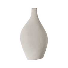 JARRÓN CREMA CERÁMICA DECORACIÓN 21 X 10 X 39 CM