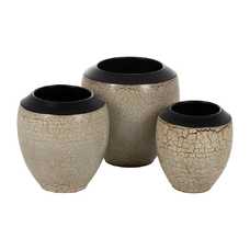 MACETERO CRAQUELADO CERÁMICA DECORACIÓN 35 X 35 X 34 CM MACETERO CRAQUELADO CERÁMICA DECORACIÓN 35 X 35 X 34 CM