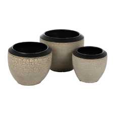 MACETERO CRAQUELADO CERÁMICA DECORACIÓN 35 X 35 X 34 CM MACETERO CRAQUELADO CERÁMICA DECORACIÓN 35 X 35 X 34 CM