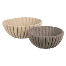 CENTRO MESA BEIGE CERÁMICA DECORACIÓN 27 X 27 X 11 CM