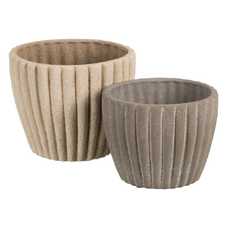 MACETERO BEIGE CERÁMICA DECORACIÓN 20 X 20 X 17 CM MACETERO BEIGE CERÁMICA DECORACIÓN 20 X 20 X 17 CM