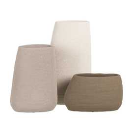 JARRÓN BLANCO CERÁMICA DECORACIÓN 16 X 40 CM