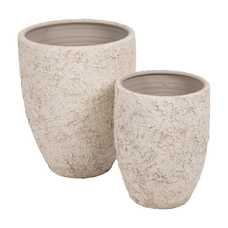 MACETERO BLANCO RÚSTICO CERÁMICA 40 X 40 X 50 CM MACETERO BLANCO RÚSTICO CERÁMICA 40 X 40 X 50 CM