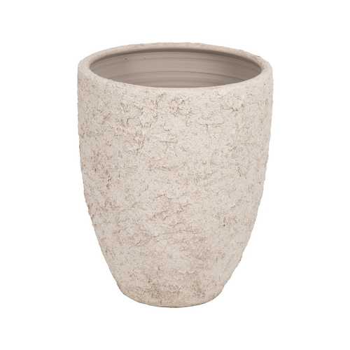 MACETERO BLANCO RÚSTICO CERÁMICA 40 X 40 X 50 CM