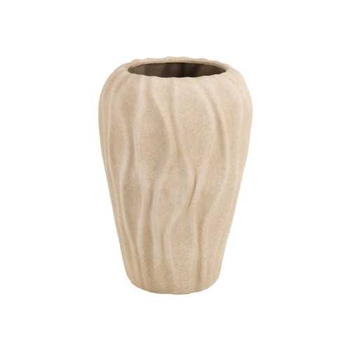 JARRÓN BEIGE CERÁMICA DECORACIÓN 27 X 27 X 40 CM