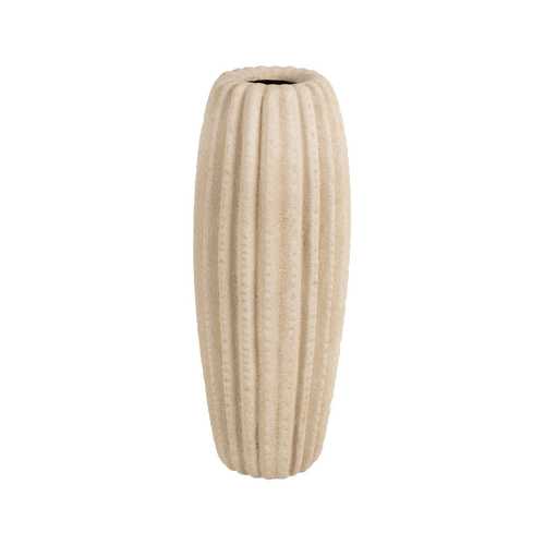 JARRÓN BEIGE CERÁMICA DECORACIÓN 19 X 19 X 50 CM