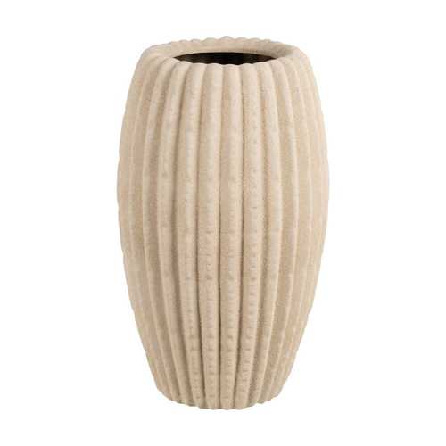 JARRÓN BEIGE CERÁMICA DECORACIÓN 29 X 29 X 50 CM