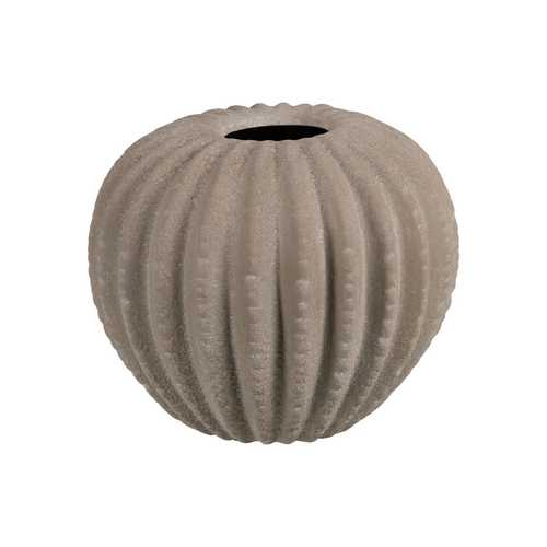 JARRÓN GRIS OSCURO CERÁMICA DECORACIÓN 34 X 34 X 33 CM