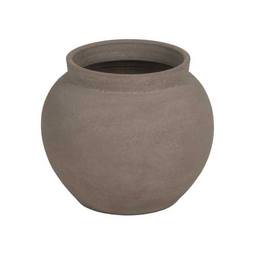 MACETERO GRIS CERÁMICA DECORACIÓN 34 X 34 X 33 CM