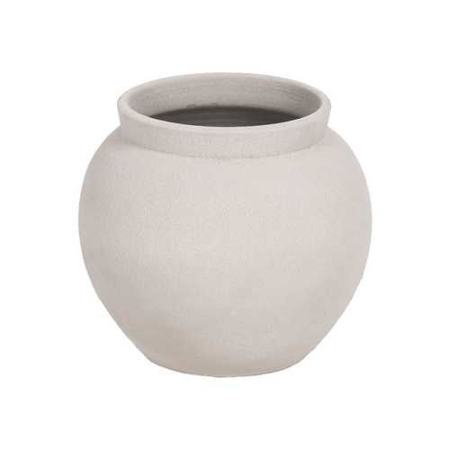 MACETERO BLANCO CERÁMICA DECORACIÓN 39 X 39 X 38 CM