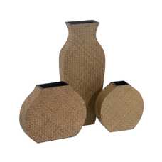 JARRÓN NATURAL DM DECORACIÓN 36 X 8 X 30 CM JARRÓN NATURAL DM DECORACIÓN 36 X 8 X 30 CM