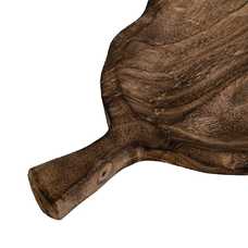 BANDEJA HOJA MADERA PAULONIA DECORACIÓN 44 X 24 X 5 CM