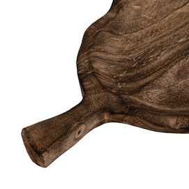 BANDEJA HOJA MADERA PAULONIA DECORACIÓN 44 X 24 X 5 CM