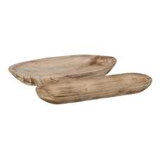 CENTRO MESA NATURAL MADERA PAULONIA 48 X 25 X 5 CM