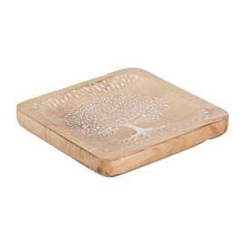 S/2 BANDEJAS BLANCO-NATURAL 15 X 15 X 2,50 CM