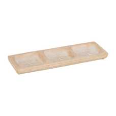 S/2 BANDEJAS BLANCO-NATURAL 30 X 10 X 2,50 CM S/2 BANDEJAS BLANCO-NATURAL 30 X 10 X 2,50 CM