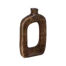 S/3 JARRONES NATURAL MADERA DE MANGO 17 X 5 X 38 CM