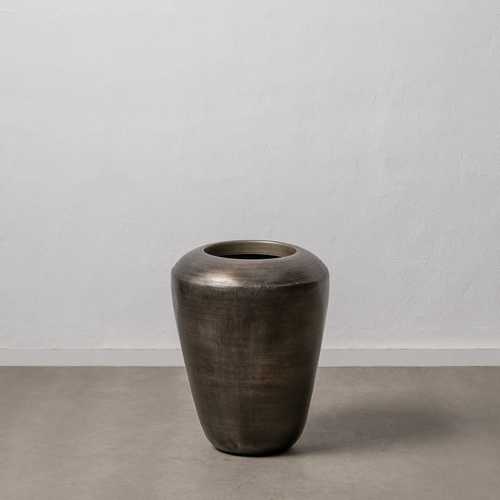 MACETERO ORO VIEJO ALUMINIO DECORACIÓN 51 X 51 X 68 CM