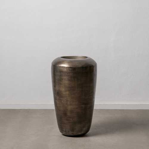MACETERO ORO VIEJO ALUMINIO DECORACIÓN 53 X 53 X 89 CM