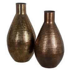 JARRÓN BRONCE ALUMINIO DECORACIÓN 32 X 32 X 62,50 CM JARRÓN BRONCE ALUMINIO DECORACIÓN 32 X 32 X 62,50 CM