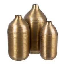 JARRÓN ORO VIEJO METAL DECORACIÓN 19,70 X 19,70 X 41,30 CM JARRÓN ORO VIEJO METAL DECORACIÓN 19,70 X 19,70 X 41,30 CM