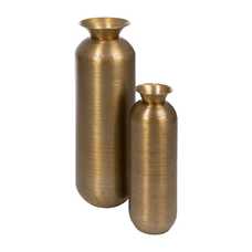 JARRÓN ORO VIEJO METAL DECORACIÓN 28 X 28 X 88,90 CM JARRÓN ORO VIEJO METAL DECORACIÓN 28 X 28 X 88,90 CM