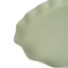 BANDEJA HOJAS VERDE METAL 40 X 24 X 7 CM