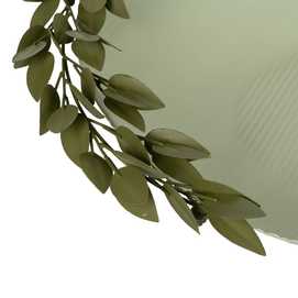 CENTRO MESA HOJAS VERDE METAL 40 X 40 X 13 CM