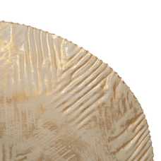 BANDEJA ORO-BEIGE METAL 37 X 37 X 8 CM