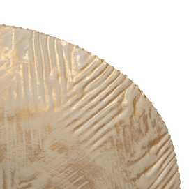 BANDEJA ORO-BEIGE METAL 37 X 37 X 8 CM