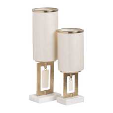 JARRÓN BLANCO METAL-CRISTAL DECORACIÓN 12,50 X 12,50 X 37 CM JARRÓN BLANCO METAL-CRISTAL DECORACIÓN 12,50 X 12,50 X 37 CM