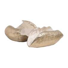 CENTRO MESA BLANCO-CHAMPÁN METAL 31 X 26,50 X 19 CM