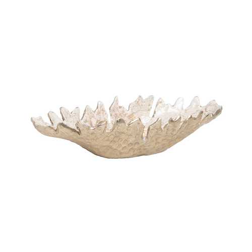 BANDEJA BLANCO-CHAMPÁN METAL DECORACIÓN 44,50 X 16,50 X 10 C