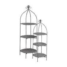 ESTANTERÍA GRIS METAL DECORACIÓN 35 X 35 X 106,50 CM