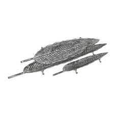 S/3 BANDEJAS GRIS METAL DECORACIÓN 117 X 23 X 5,50 CM S/3 BANDEJAS GRIS METAL DECORACIÓN 117 X 23 X 5,50 CM