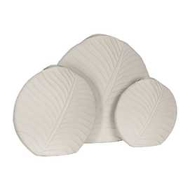 JARRÓN BLANCO METAL DECORACIÓN 26,50 X 9 X 26 CM