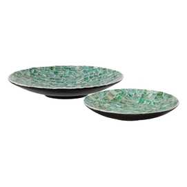 CENTRO MESA AGUAMARINA NÁCAR DECORACIÓN 50 X 50 X 4,50 CM