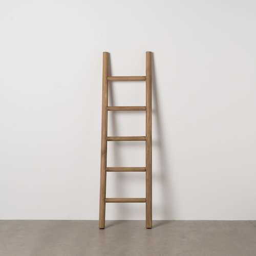 ESCALERA NATURAL MADERA DECORACIÓN 45 X 5 X 150 CM