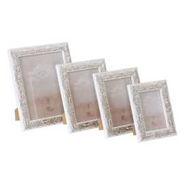 PORTAFOTOS 10X15 BLANCO-PLATA MADERA DM 15,50 X 1,50 X 20,50