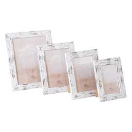 PORTAFOTOS 10X15 BLANCO ROZADO MADERA DM 15 X 1 X 20 CM