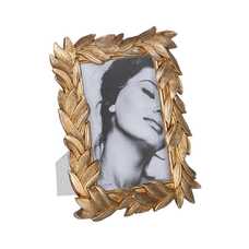 PORTAFOTOS 10X15 HOJAS ORO POLIRESINA 15,80 X 1,80 X 20,50 C