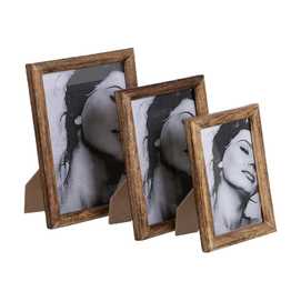 PORTAFOTOS NATURAL MADERA DE MANGO 17 X 2,50 X 20 CM